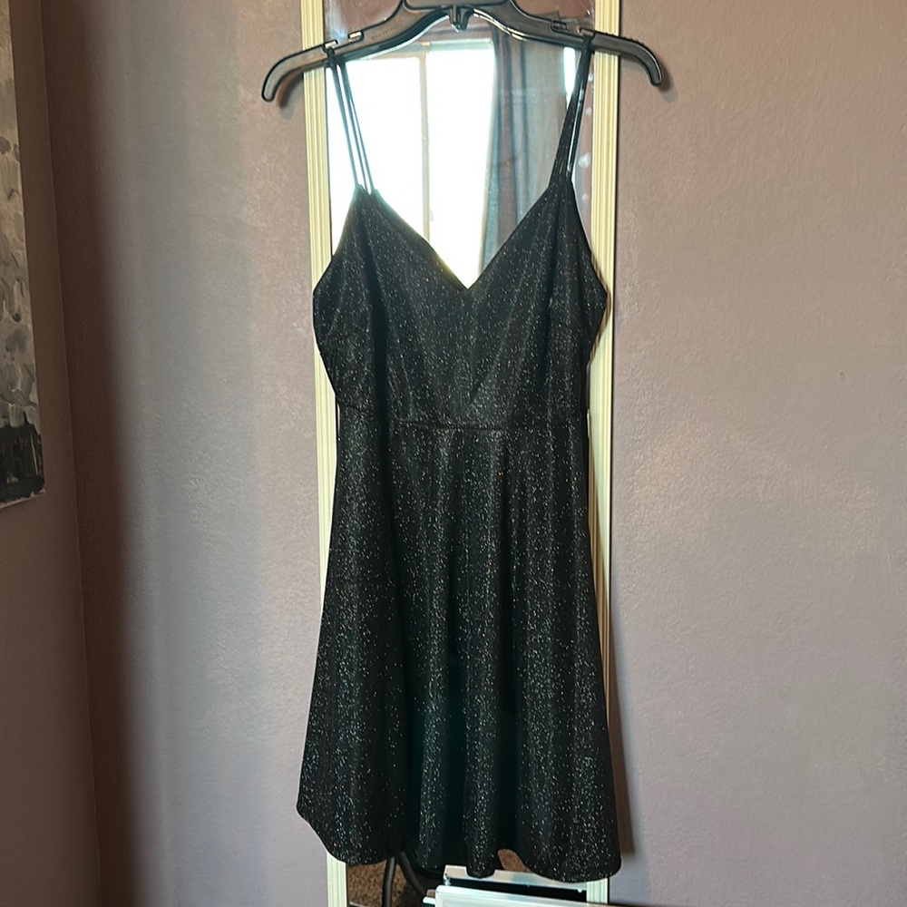 glitter spaghetti dress